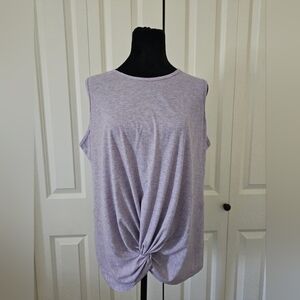 Shambhala Tank Top Lilac Twist-Front Sleeveless Top Sz 2XL